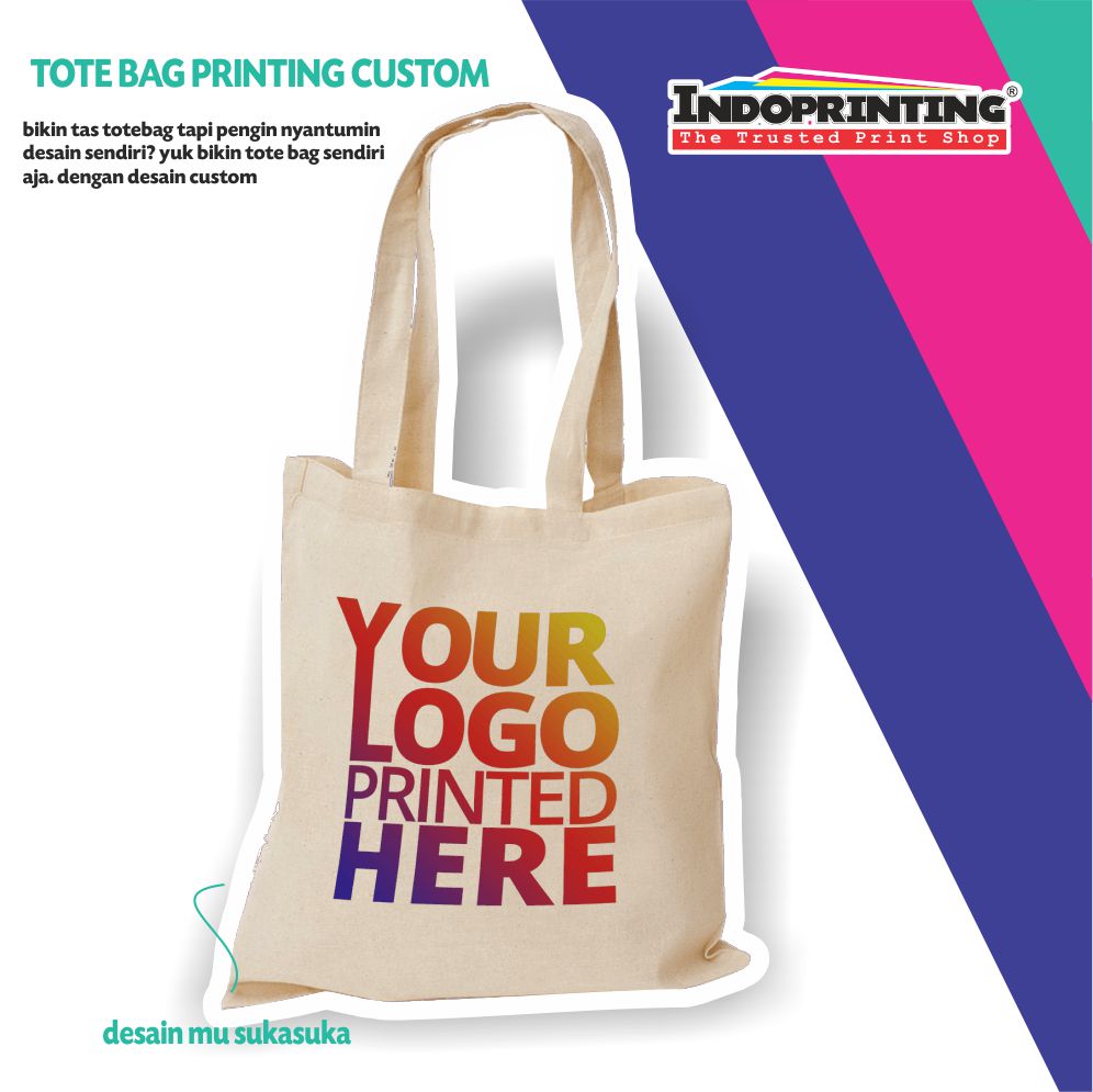 Tote Bag Printing Custom 1 sisi INDOPRINTING